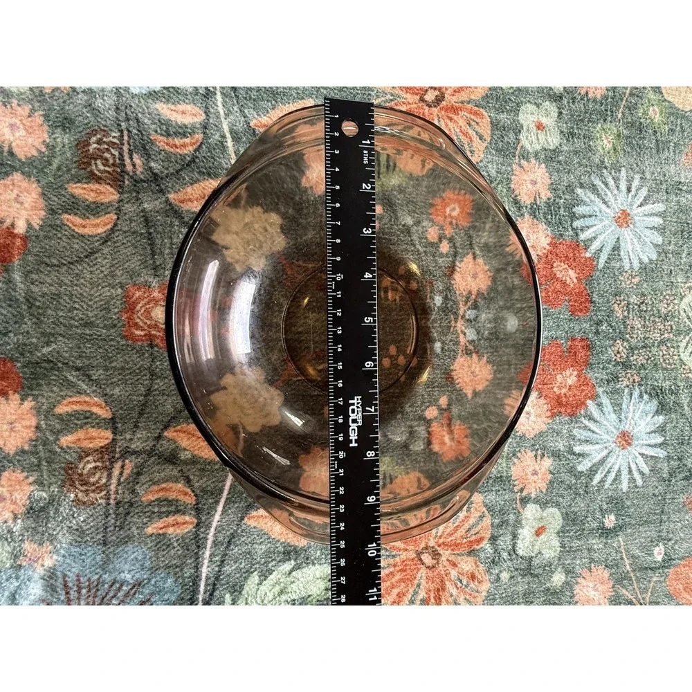 Vintage Pyrex 1.5 L Amber Glass Round‎ Casserole Baking Dish 024 With 624-C Lid